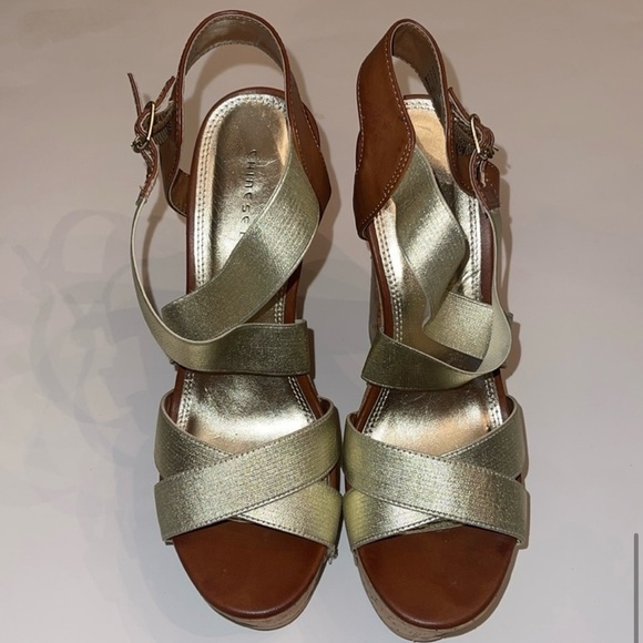 Chinese Laundry Shoes - Chinese Laundry Brown and Gold Strappy Sandals